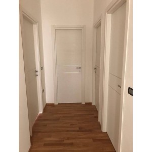 porte con inerti in acciaio,laminato bianco matrix